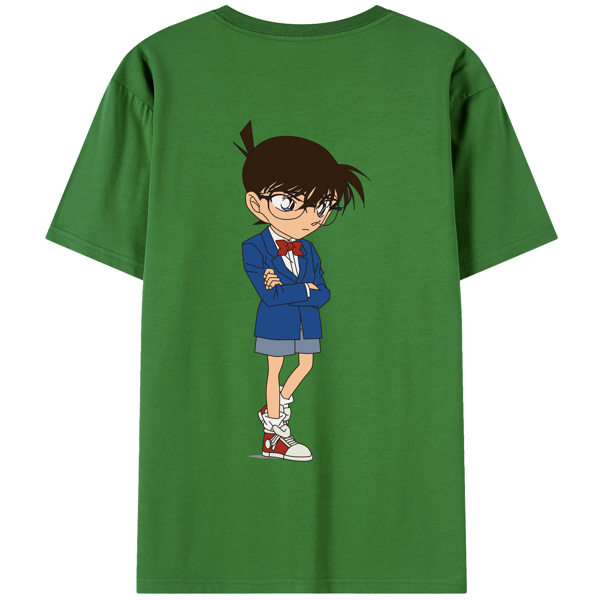 （画像用） 名探偵コナン 江戸川 コナン Detective Conan Conan Edogawa レディース半袖Tシャツ(バックプリント)